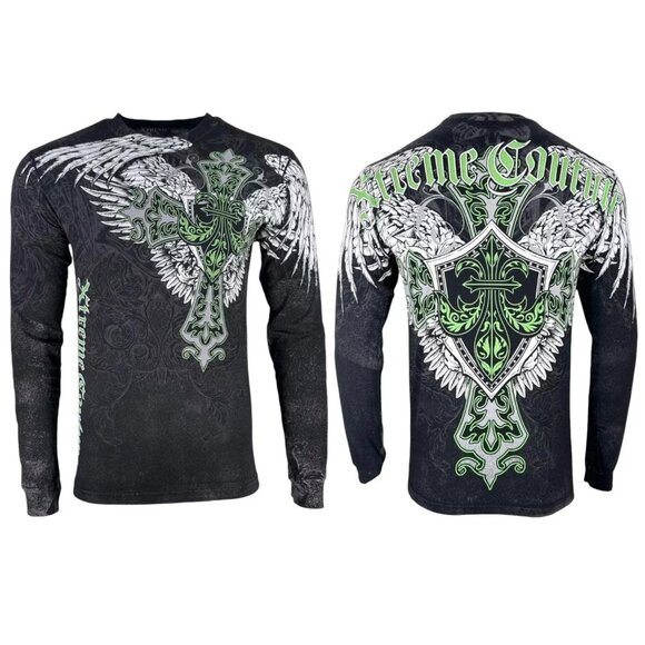 Xtreme Couture by Affliction Men's T-Shirt Long View Biker Cross S-5XL - Picture 2 of 8
